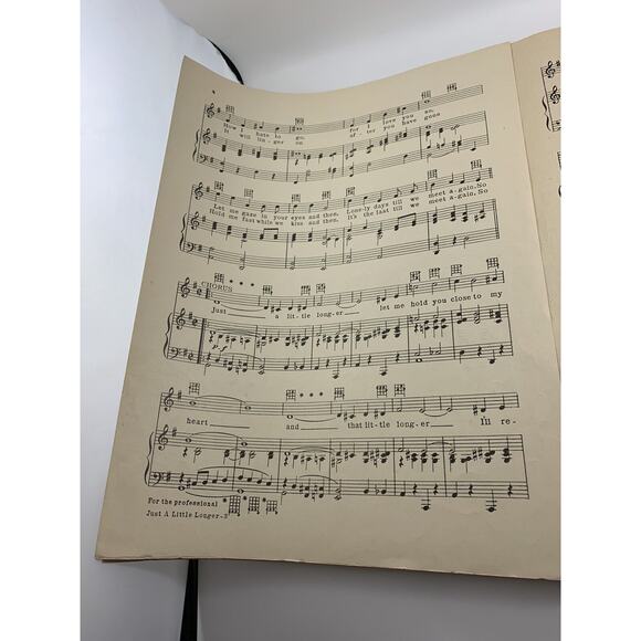 Antique Irving Berlin's, Just A Little Longer, 1926 sheet music #23. Nice! - Picture 6 of 9